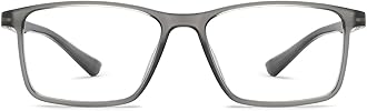 LENSKART BLU | Zero Power Blue Cut Computer Glasses | Anti Glare, Lightweight & Blocks Harmful Rays | 100% UV Protected | Full Rim Rectangular | For Men & Women | Large | LB E13738-C1