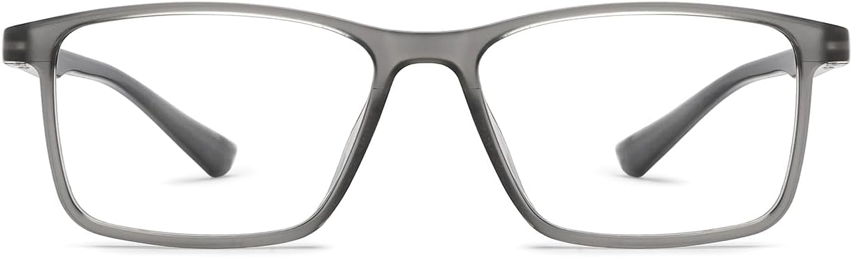 LENSKART BLU | Zero Power Blue Cut Computer Glasses | Anti Glare, Lightweight & Blocks Harmful Rays | 100% UV Protected | Full Rim Rectangular | For Men & Women | Large | LB E13738-C1