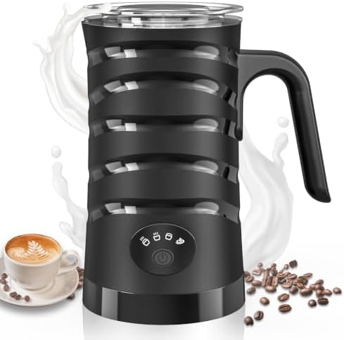 COO Milk Frother, 4-in-1 Electric Milk Steamer 350ml | Hot & Cold...