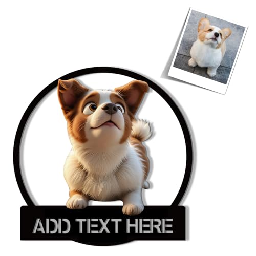 GMDLSK Personalizzato 3D Cartoon Style Photo Frame Segno In Legno, Cornice per Foto Ritratto di Famiglia, Portafoto personalizzato Anime, Caricatura Regali di Natale Anniversario