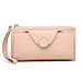 Produktbild Miss Lulu Geldbörse LT6822 Clutch Geldbeutel Kunstleder mit Reißverschluss Handschlaufe Portemonnaie Schutz Langbörse (Pink)