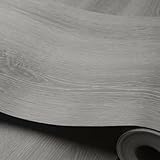 auxua Wood Grain Peel and Stick Floor Tiles – 11.8” Width, Full Roll Length of 118' – Versatile Design for Any Space, Ashline Rustic Self Adhesive Vinyl Flooring, Waterproof and Non-Slip Features