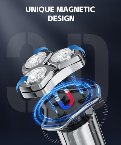 Image of Electric Razor for Men，10,000RPM High-Speed Motor, IPX8 Waterproof, USB Fast Charging, Quick Charge & Travel Lock,Upgraded Titanium Gray