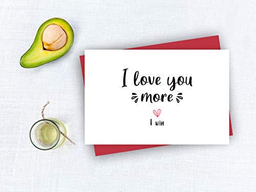 I Love You More Valentine's Day Card, Anniversary Greeting Card For Husband Bf, Romantic Card #TOP2