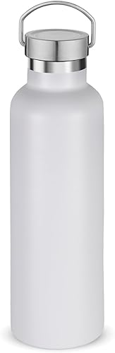 Volhoply Botella de agua de boca estándar aislada de 24 onzas con tapa combinada de plástico y acero inoxidable, 304 188 botellas de agua de doble disponible en Yaxa Colombia