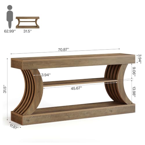 Tribesigns 70.9-Inch Long Farmhouse Entryway Console Table with Storage by Tribesigns - Used condition - Image 2