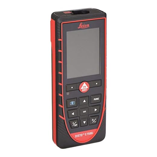 Leica Geosystems Leica DISTO E7500i 660ft Laser Distance Measure w/Bluetooth & DISTO Sketch iPad iPhone App, Black/Red