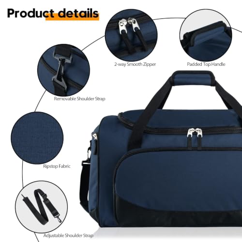 Image of Uarition Gym Bag for Men & Women - 50L Large Travel Duffle Bag, Navy Blue