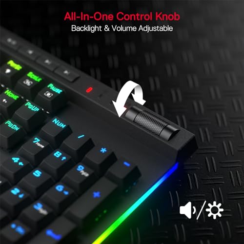 Redragon K580 PRO Wireless RGB Gaming Keyboard, 3-Modes 104 Keys Mechanical Keyboard w/Hot-Swap Socket, Dedicated Media Controls & Onboard Macro Recording, Linear Red Switch - Image 6