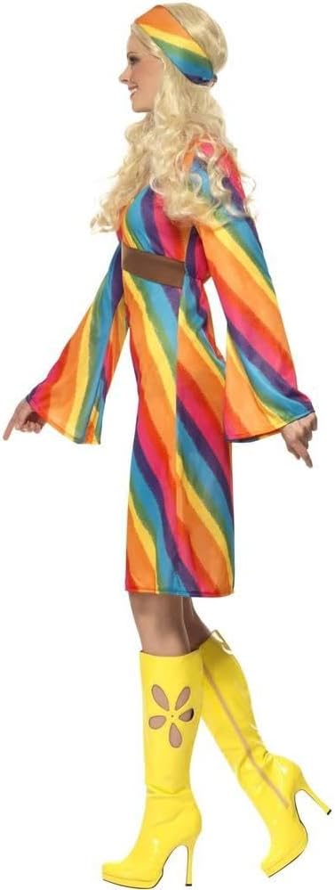 Rainbow Hippie Costume Woman Fancy Dress