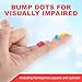 VARMDUKKE 194pcs Bump Dots for Visually Impaired, Multiple Sizes Colorful Square Round Adhesive Tactile Stickers, Non-Slip Low Vision Braille Aids for Blind, Elderly, Furniture Protector (5 Styles)
