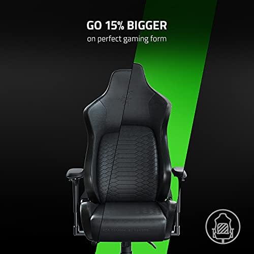 Razer Iskur - Premium Gaming Chair with Integrated Lumbar Support (Desk Chair/Office Chair, Multi-layer Synthetic Leather, Foam Padding, Head Pad, Height Adjustable) Black | XL
