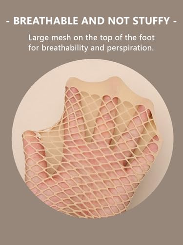 Image of Women's Mesh Short Socks Hollowed Out Fishing Net Ankle Socks Wearable Spring and Summer Thin Breathable Stockings