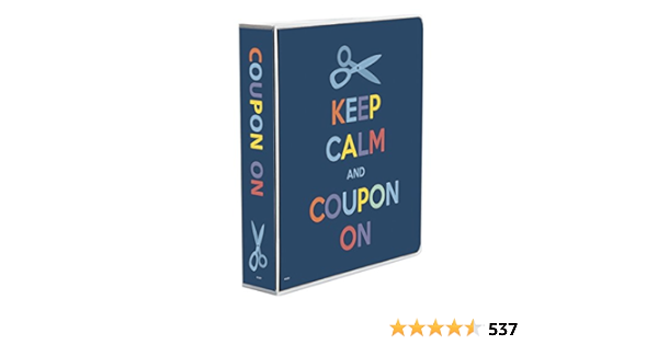 3-Ring Coupon Organizer Binder - Keep Calm