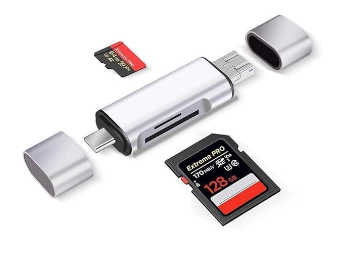 Metal Body 3-in-1 USB 3.0 Card Reader USB C, Micro USB Compatible for Card Reader SD, Micro SD, SDHC, Micro SDHC Memory Card Reader for MacBook PC Tablets Smartphones-picture-20