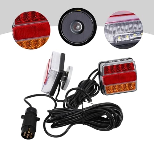 Luces traseras magnéticas LED con cable de 7,5m para tablero de coche 12V 6