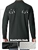 KEFITEVD Men's Long Sleeve Shirts Quick Dry Military Tactical Shooting Button Down Shirt for Hiking Fishing Black 2XL #3