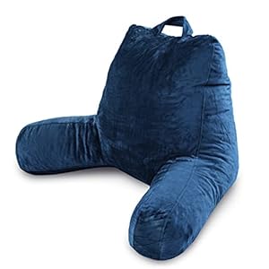 Milliard Reading Pillow with Shredded Memory Foam, Large Adult Backrest with Arms, Back Support for Sitting Up in Bed with Washable Cover (Sit up Pillow)