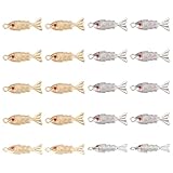 CRAFTYMELODY 20 abalorios de peces 2 colores colgante de latón chapado en oro de 18 quilates en forma de animal marino para la fabricación de joyas