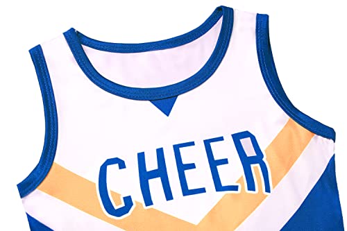 Gigoitly Cheerleader Costume For Girls Blue Cheerleading Outfit For Kids Cheer Up Party Halloween Cosplay Birthday Gifts #TOP2
