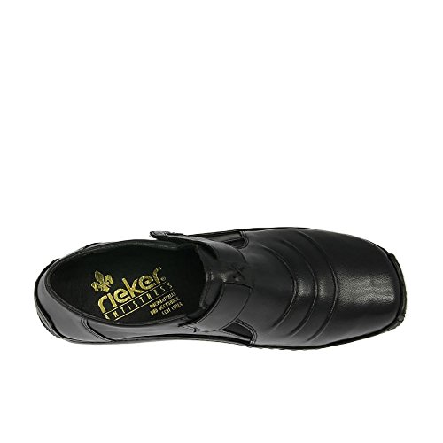 Rieker Women's Black Leather Black Flat Shoe Uk 4 - Eu 37 - Us 6 #TOP2