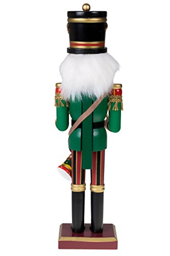 Clever Creations Green Drummer 12 Inch Traditional Wooden Nutcracker, Festive Christmas Décor for Shelves and Tables - Thumbnail 5