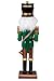 Clever Creations Green Drummer 12 Inch Traditional Wooden Nutcracker, Festive Christmas Décor for Shelves and Tables