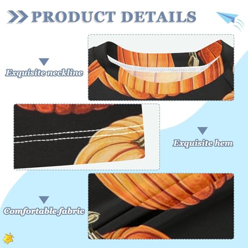 Boy Swimsuit Pumpkin Fruit Cartoon Orange Sunscreen T-Shirts Swimwear Sets UPF 50+3