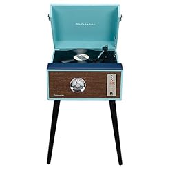 Studebaker Floor Stand Turntable, Bluetooth Receiver, CD Player, FM Radio, Wood Cabinet, 3W RMS Speakers x 2, (Teal) - Les Beatles, Paul McCartney, John Lennon, RIngo Starr, George Harrison