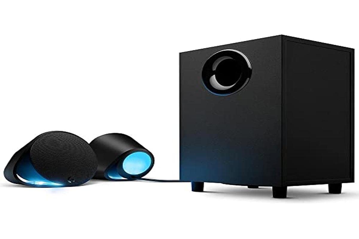 Caixa de som Logitech G560 com RGB LIGHTSYNC, Sistema 2.1 e