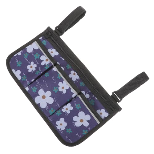 WEKADRIN 車椅子用アームレスト収納バッグ 軽量耐久素材製 簡単取り付け可能 多機能ハンギングポーチ 日常使用に