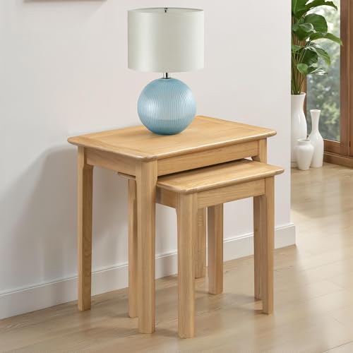 Julian Bowen Lot de 2 tables gigognes, chêne