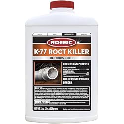 Roebic K-77 Granular Tree Root Killer for Sewer Lines, 32 oz | Granular Tree Root Killer | Targets Intrusive Roots | Helps Clear Sewer + Septic Line Clogs | Maintains Pipe Flow