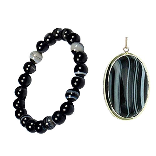 Pendentif Hakik et bracelet noir pour harmoniser votre style