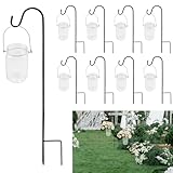 8 Sets Wedding Aisle Decoration Including 8 Pcs 15 oz Plastic Mason Jars with...