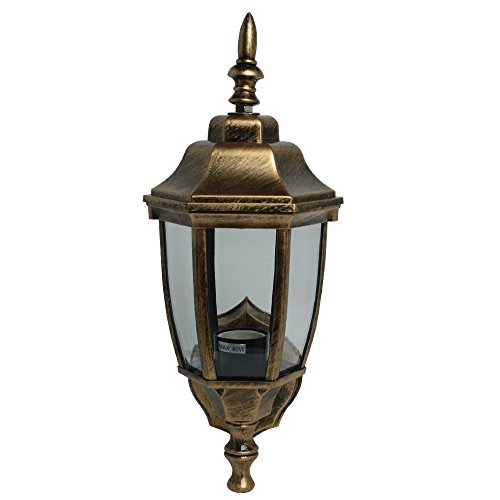 THG 6 ech� a un lado la l�mpara de pared pared de bronce al aire libre de la linterna decorativa tradicional para jard�n Pasillo Patio