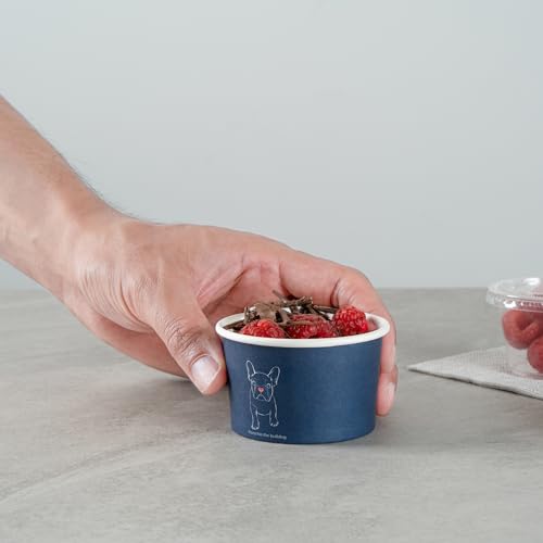 Image of Restaurantware Coppetta 3-Ounce Dessert Cups, 50 Disposable Ice Cream Cups - Lids Sold Separately, Sturdy, Frenchie Paper FroYo Bowls, For Hot And Cold Foods, Perfect For Gelato Or Mousse (Pack of 2)