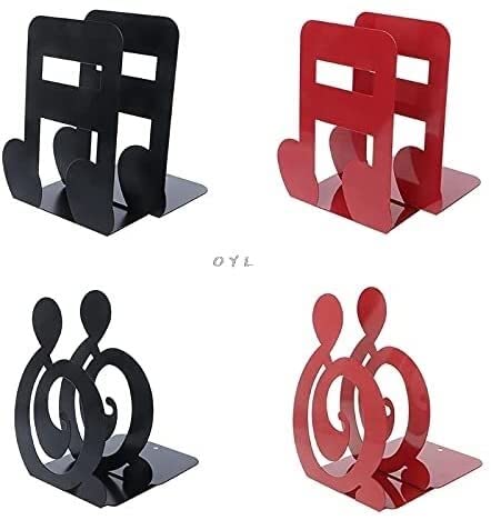 Fermalibri Musicali In Metallo A Forma Di Pianoforte | Regge Libri Pesanti Antiscivolo | Decorativi Per Scaffale E Scrivania | Nero