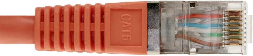 SF Cable, 100FT Shielded CAT6 550MHz (SSTP) Molded Patch Cable Orange Color