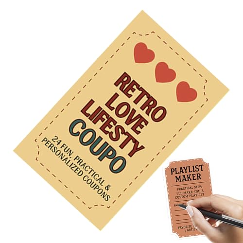 Libro De Descuentos Para Ella | Página De Cupones De 24 Piezas,Set De Cupones Románticos Para Parejas - Regalo De San Marido Esposa