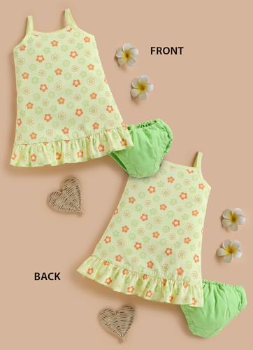Image of LuvLap Baby Girl 100% Cotton Sleevless Girls Frock Pack of 3