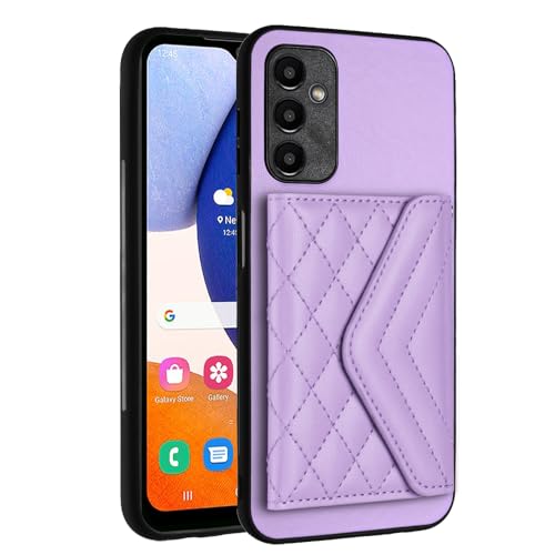 Asdsinfor Case for Samsung Galaxy A25 5G, PU Leather Wallet Case with [RFID Blocking] [Credit Cards Holder][Kickstand][Magnetic Closure] Protective Cover for Galaxy A25 5G, Purple YBX