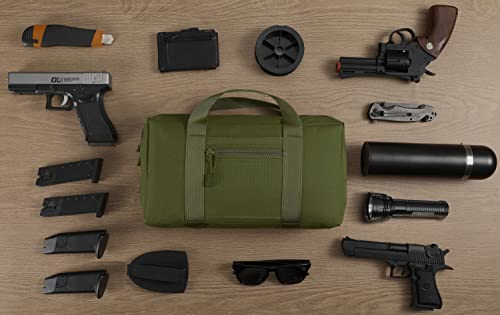 Sowhup Tactical Pistol Case, Padded Handgun Firearm Case Double Shooting Gun Range Duffle Bag With Multiple Magazine Slots For Hunting Shooting Outdoor Activities (Army Green( 9 X Mag Slots)) #TOP4