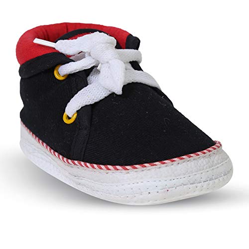 Image of Butterthief Unisex Baby Prewalking Shoes for Newborn Boys & Girls | Soft Sole Infant Bootie with Anti-Slip Bottom | Lightweight Cotton Footwear Early Walker Shoes (6-9 Months, 12 CM)