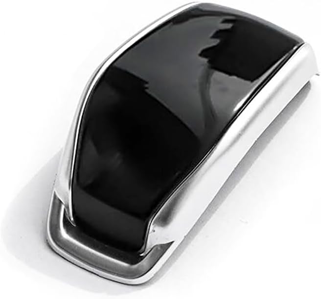 Gear Shift Knob Cover Compatible with Toyota RAV4 2024 2023 2022 2021 2020 Center Console Shifter Trim Interior Car Accessories ABS 1PC(Black with Silver)
