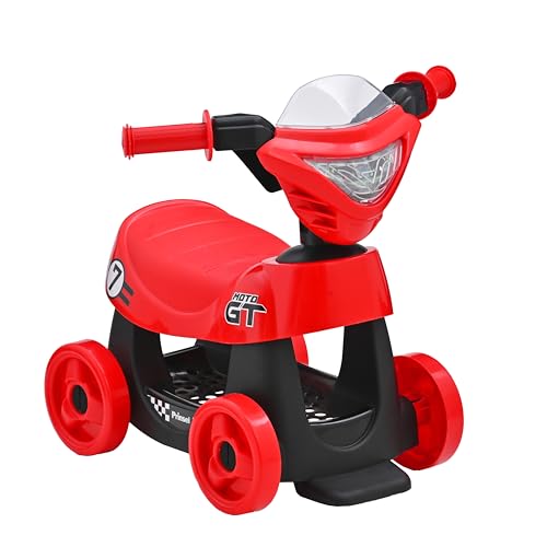 PRINSEL | Montable para Niños | Moto Correpasillos | GT Boy | Rojo | 1 Año en Adelante, Soporta hasta 18 Kg, Desarrolla el Equilibrio | Artículos para Niños