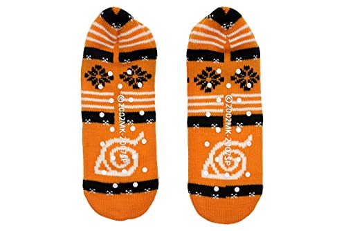 Everything Legwear Naruto Shippuden Hidden Leaf Fair Isle Plush Slip On Socks - One Size Fits Most (1 Pair)2