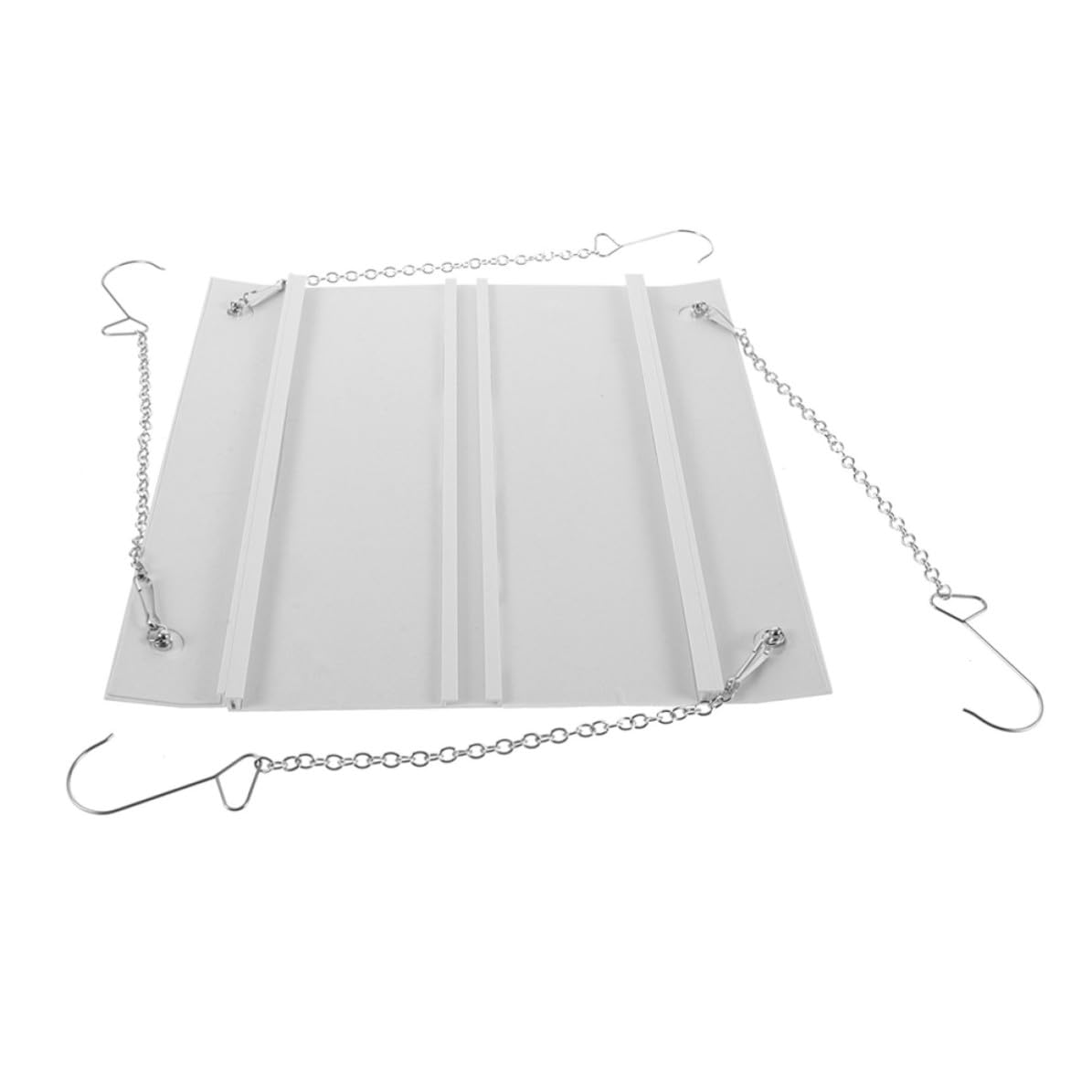 Déflecteur d'air réglable en acier inoxydable blanc carré ifundom - 8
