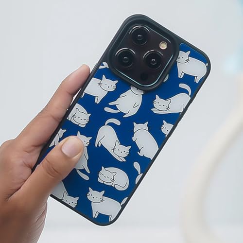 Image of PEEPERLY Back Cover Case for iPhone 13 Pro Max Scratch Resistant Anti-Slip TPU Shockproof Protective Durable Dapper Cat Boss Attitude Case for Girls & Women(Pattern2)