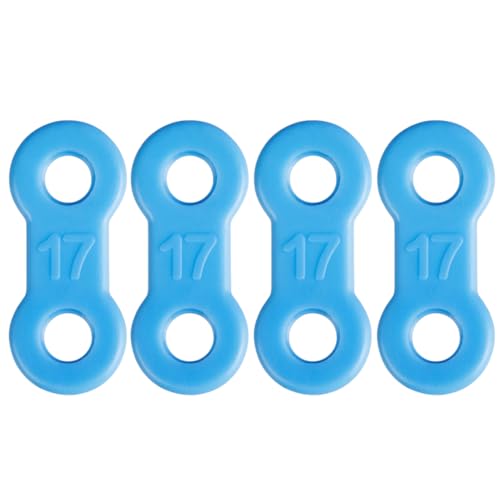 4-Pack Elastic Replacement Straps Designed for Compatibility with EMA Anti-Snoring Appliance, Firm Blue - EMA Replacement Elastic Strap (17mm)